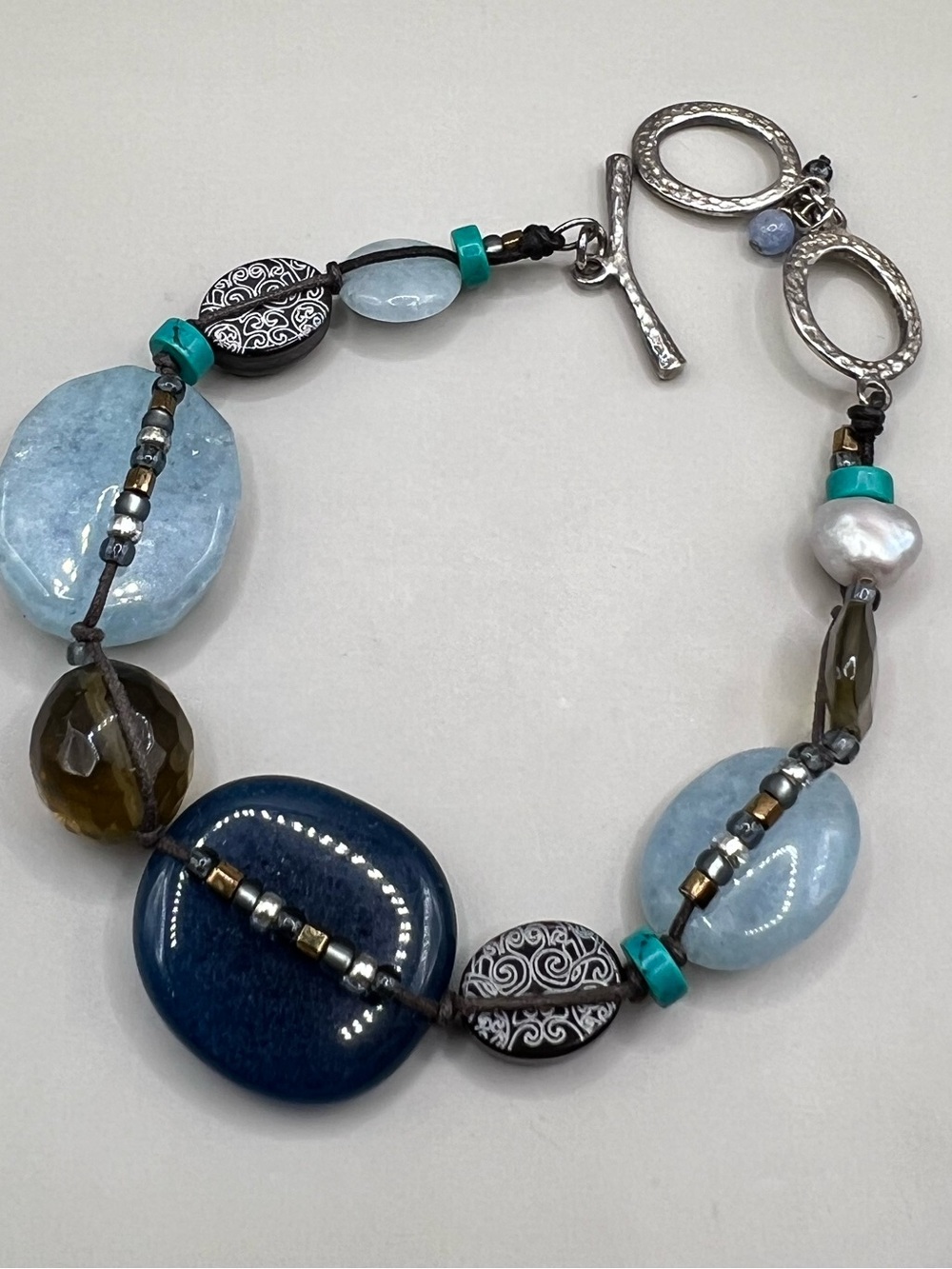 Silpada Blue Watercolors Toggle Bracelet B2240 - Picture 4 of 10